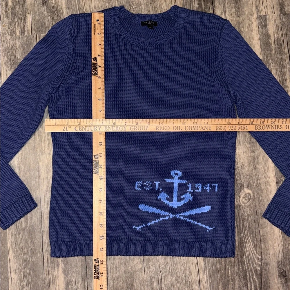 Woman’s  coastal Navy Blue Nautical sweater- 
woman’s small petite - Picture 2 of 5